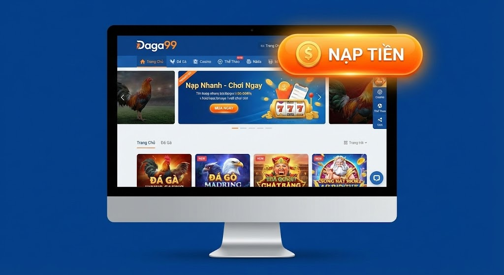 Hướng Dẫn Nạp Tiền Daga99 Siêu Dễ, Nhận Thưởng Ngay Lập Tức Năm 2025 2 Trang chính Daga99 với phần nạp tiền dễ tìm